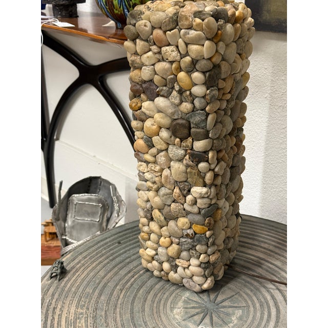 Late 20th Century Late 20th Century Polished River Rock Lamp For Sale - Image 5 of 16