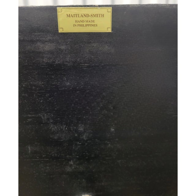 Black Monumental Vintage Maitland Smith Gold Black 4 Door Flat Screen Tv Hideaway Wall Mounted Cabinet For Sale - Image 8 of 15