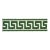 Sample - Schumacher Etienne Silk Greek Key Trim Narrow in Emerald For Sale