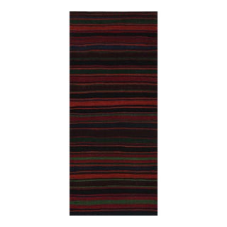 1950s Vintage Afghan Tribal Kilim Rug With Colorful Stripes - 3x7 For Sale