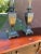 Art Deco 1980s Berman Constructed Metal Lamps - a Pair For Sale - Image 3 of 5