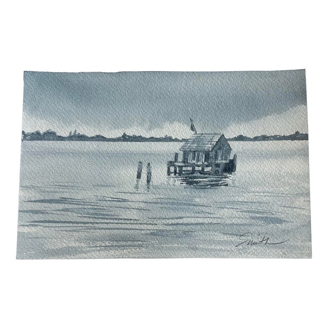 Original Watercolor Seascape “Fish Festival” For Sale