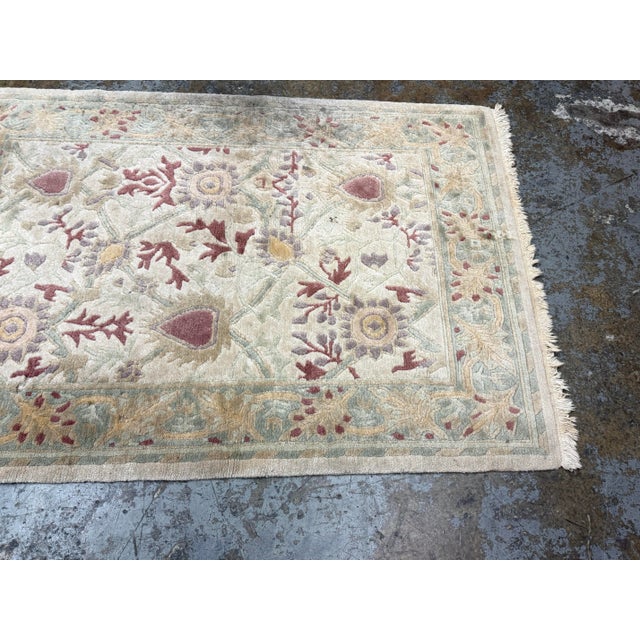 4ft X 6ft 1in Gump's Oriental Wool Rug For Sale - Image 9 of 12