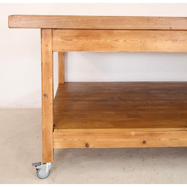 Large Vintage Worktable, 1930s For Sale - Image 16 of 18