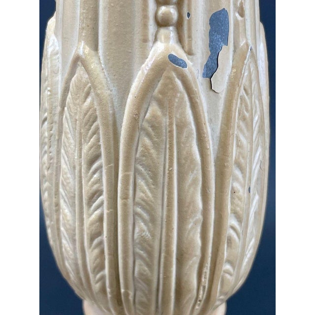 Vintage Italian Capodimonte Floral Relief Table Lamps - Pair For Sale - Image 12 of 12