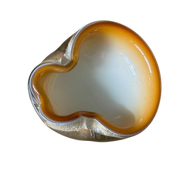 Glass Mid Century Alfredo Barbini Murano Style Art Glass Bowl/ Ashtray For Sale - Image 7 of 7