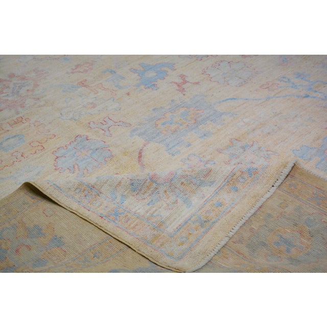 Contemporary Oushak Hand Knotted Wool Rug,10'5"X14' For Sale In New York - Image 6 of 6