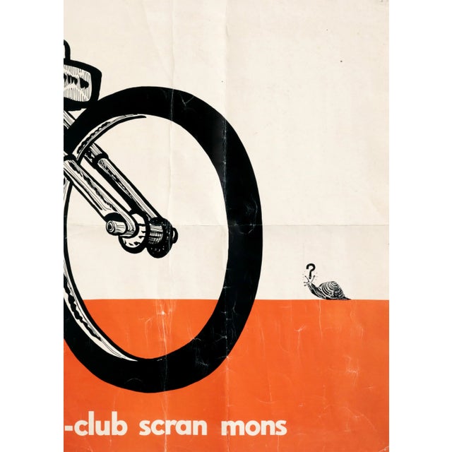 Mid-Century Modern 1970 Original French Motorcycle Racing Poster, Moto-Club Scran For Sale - Image 3 of 6