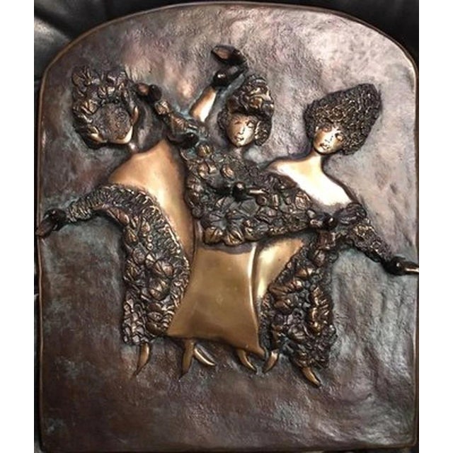 Metal After Paul Wunderlich, Dancing Geishas, Bronze For Sale - Image 7 of 13