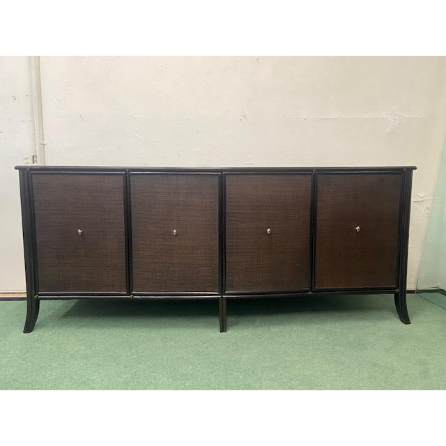 Modern Barbara Barry for Baker / McGuire Rattan, Oak & Raffia Sideboard Buffet For Sale - Image 12 of 17