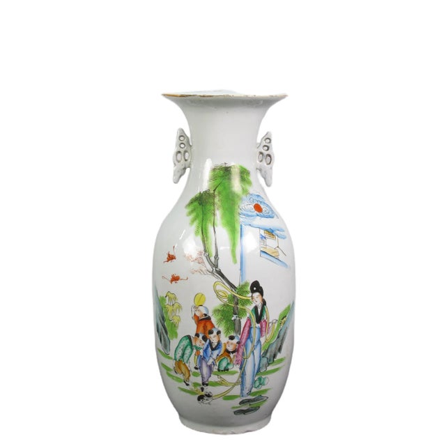 Vintage Chinese Famille Rose Porcelain Vase For Sale - Image 13 of 13