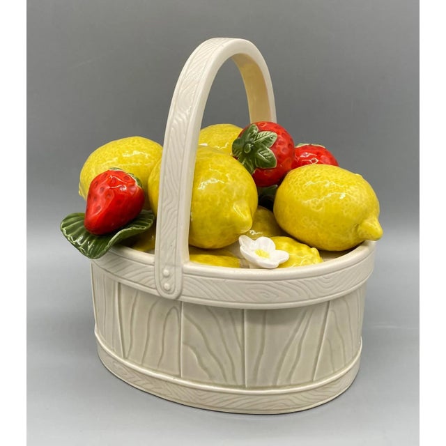Vintage ＊ gem fruits ＆ vegetable Sorrento Arnart Japan Pottery Fruit Basket. Number 44/653