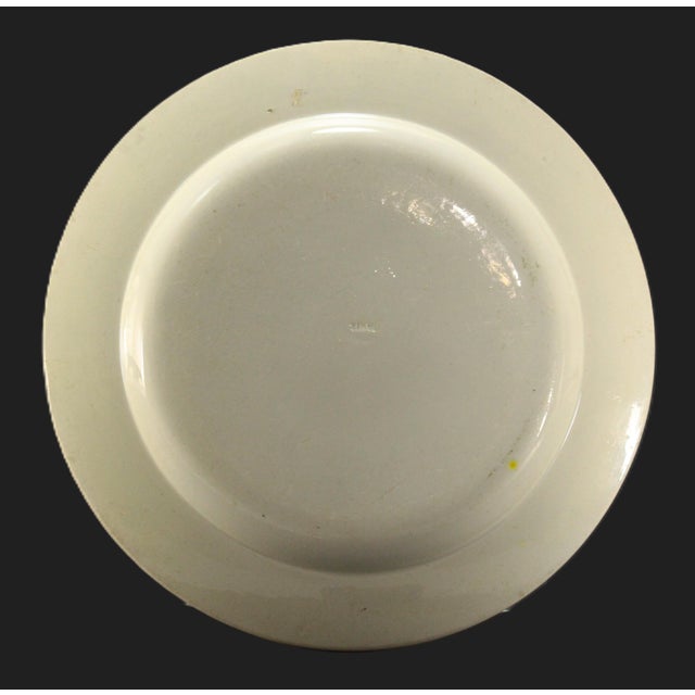Yellow Mid. 19th C. Pair Creil Montreau Faience Creamware Plates - Don Quixote Scenes, France For Sale - Image 8 of 18
