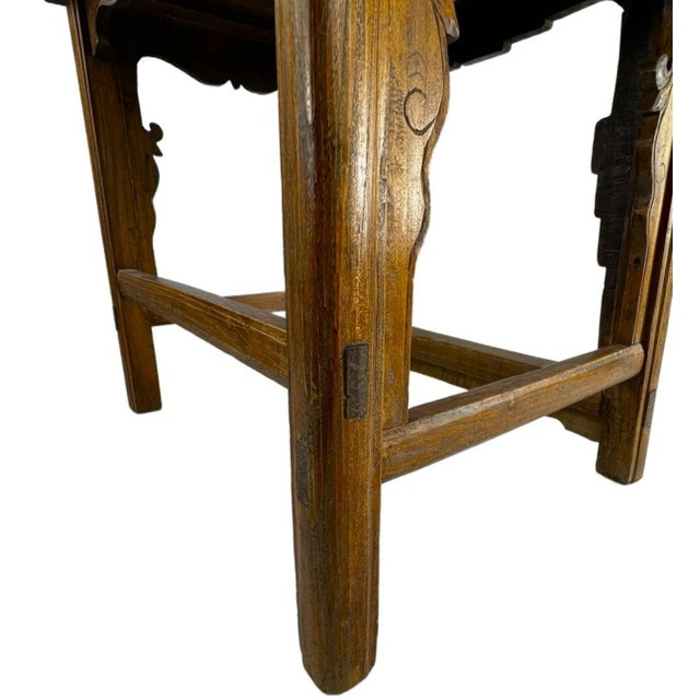 Pair of Chinese Antique Armchairs With Carvings For Sale - Image 12 of 13
