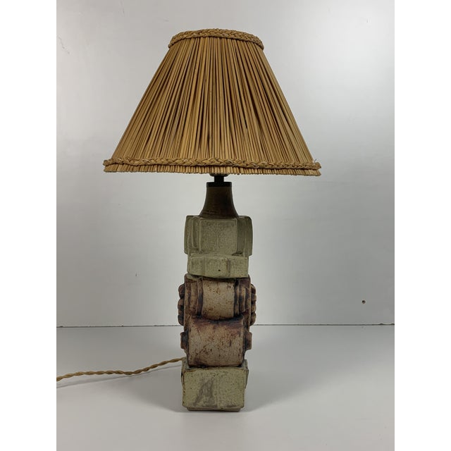 Mid-Century Modern Brutalist Ceramic Table Lamp by Bernard Rooke, 1970s For Sale - Image 13 of 17