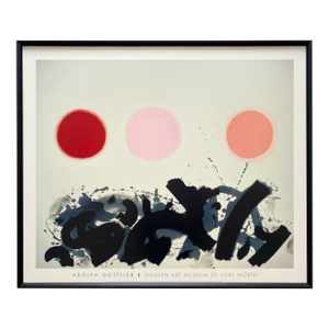 Adolph Gottlieb Foundation Vintage 1998 Abstract Expressionist Lithograph Print Framed Museum Poster " Apaquogue " 1961