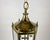 Metal Vintage Glass and Brass Entry Hall Pendant, 1980s For Sale - Image 7 of 9
