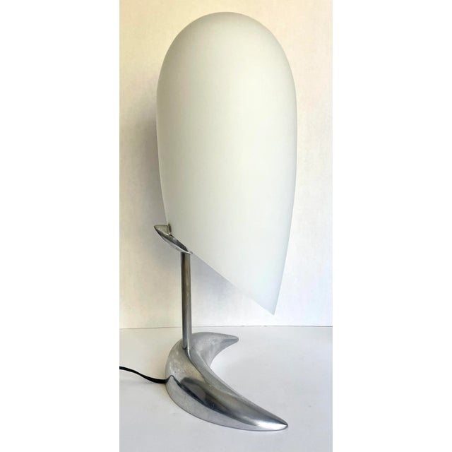 Modern 1970s Vetri Murano Italian Glass and Chrome "Floating" Modern Lamp For Sale - Image 3 of 13