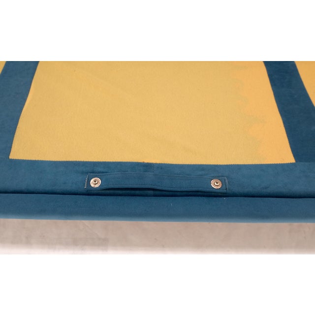 Mid 20th Century Marco Zanuso Sofa for Arflex Mid Century Italian Modern Teal Upholstery Clean! For Sale - Image 5 of 18