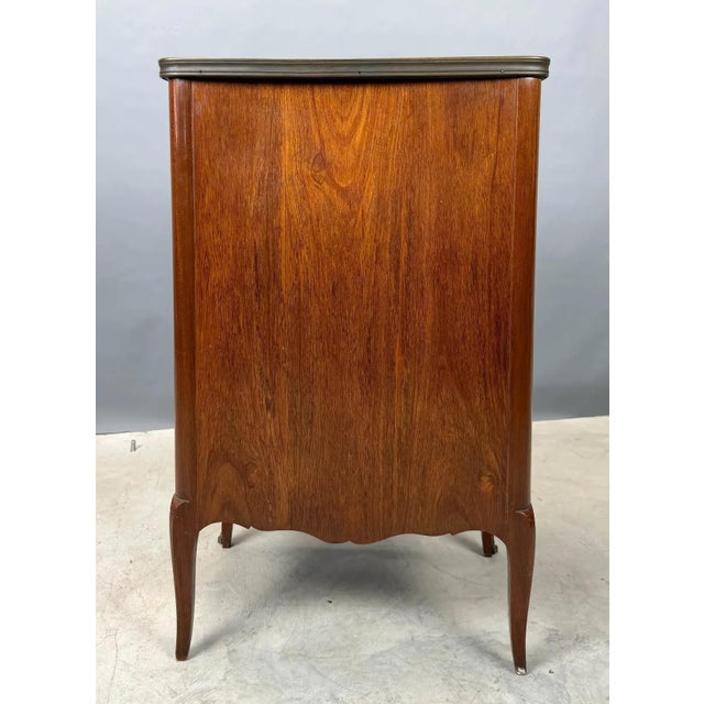 Early 20th Century Antique French Faux-Book Marble-Top Cabinet For Sale - Image 5 of 7