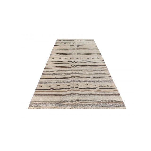 Vintage handwoven decorative kilim rug from Afyon region of Turkey. Approximately 50-60 years old. In very good condition.