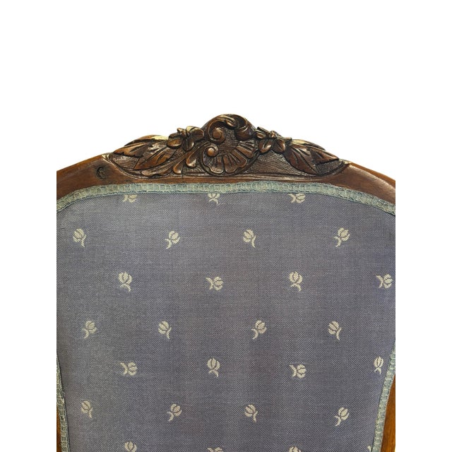 Late 19th Century Late 19th Century Louis XV Style Carved Side Chairs, a Pair For Sale - Image 5 of 12