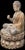 Chinese Antique Chinese Polychrome Wood Buddha on Double Lotus Base Large 42” For Sale - Image 3 of 10