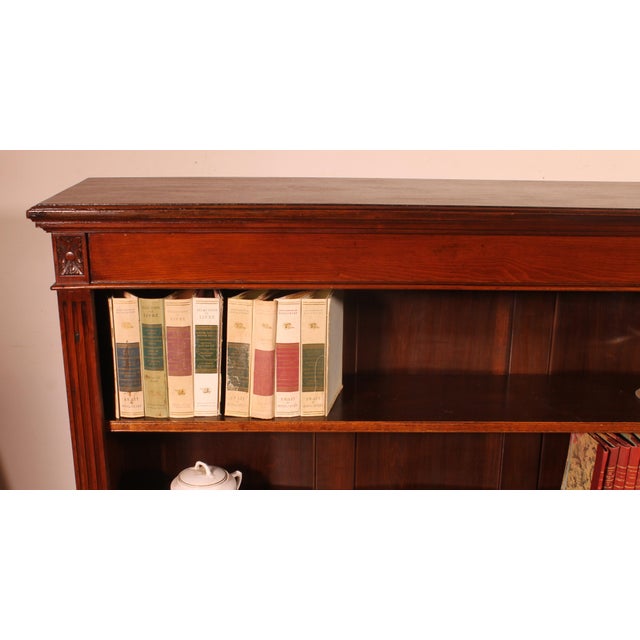 19th Century Large Mahogany Open Bookcase For Sale - Image 3 of 13