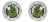 .925 Sterling Silver 1/3 cttw Treated Green Diamond Modern 4-Prong Solitaire Milgrain Stud Earrings (Green Color, I1-I2 Clarity) For Sale