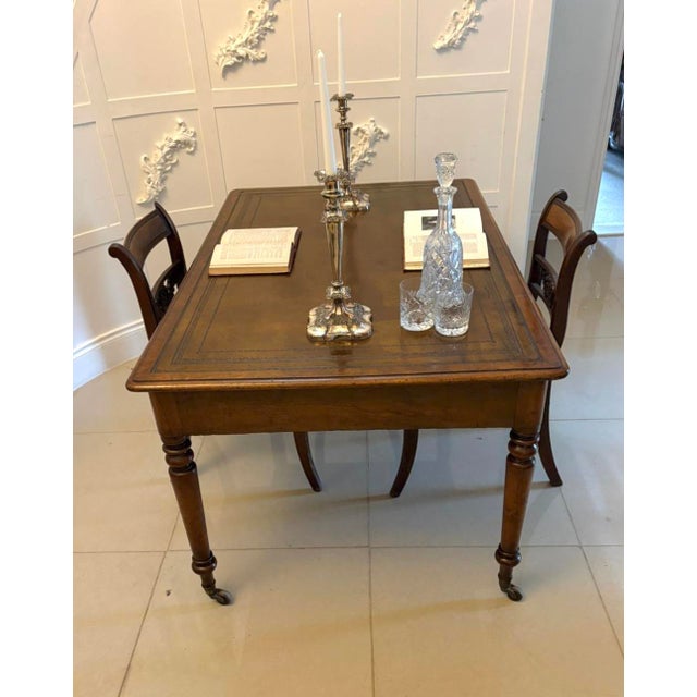 Antique Georgian Mahogany Partners Library Writing Desk with Leather Slide, 1800 For Sale - Image 4 of 18