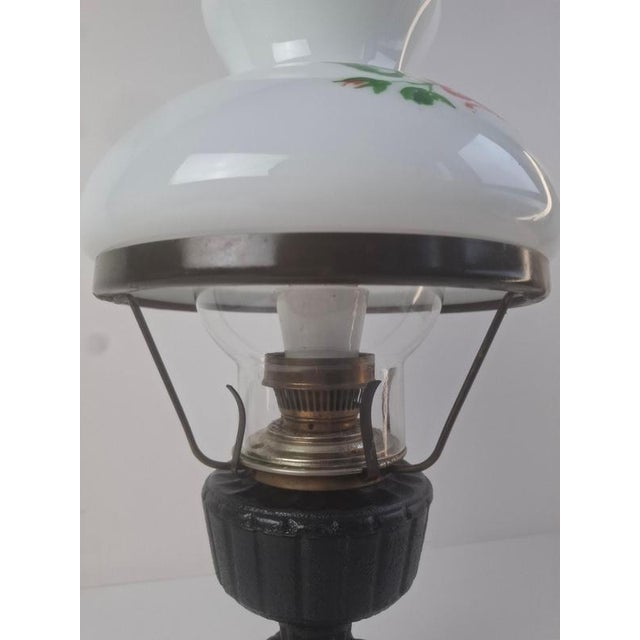 1960s Mid-Century Modern Czech Cast Iron Glass Lamp, 1960 For Sale - Image 5 of 16