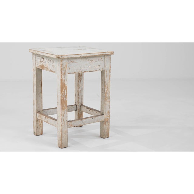 Early 20th Century Central European Wood Patinated Stool For Sale - Image 11 of 18