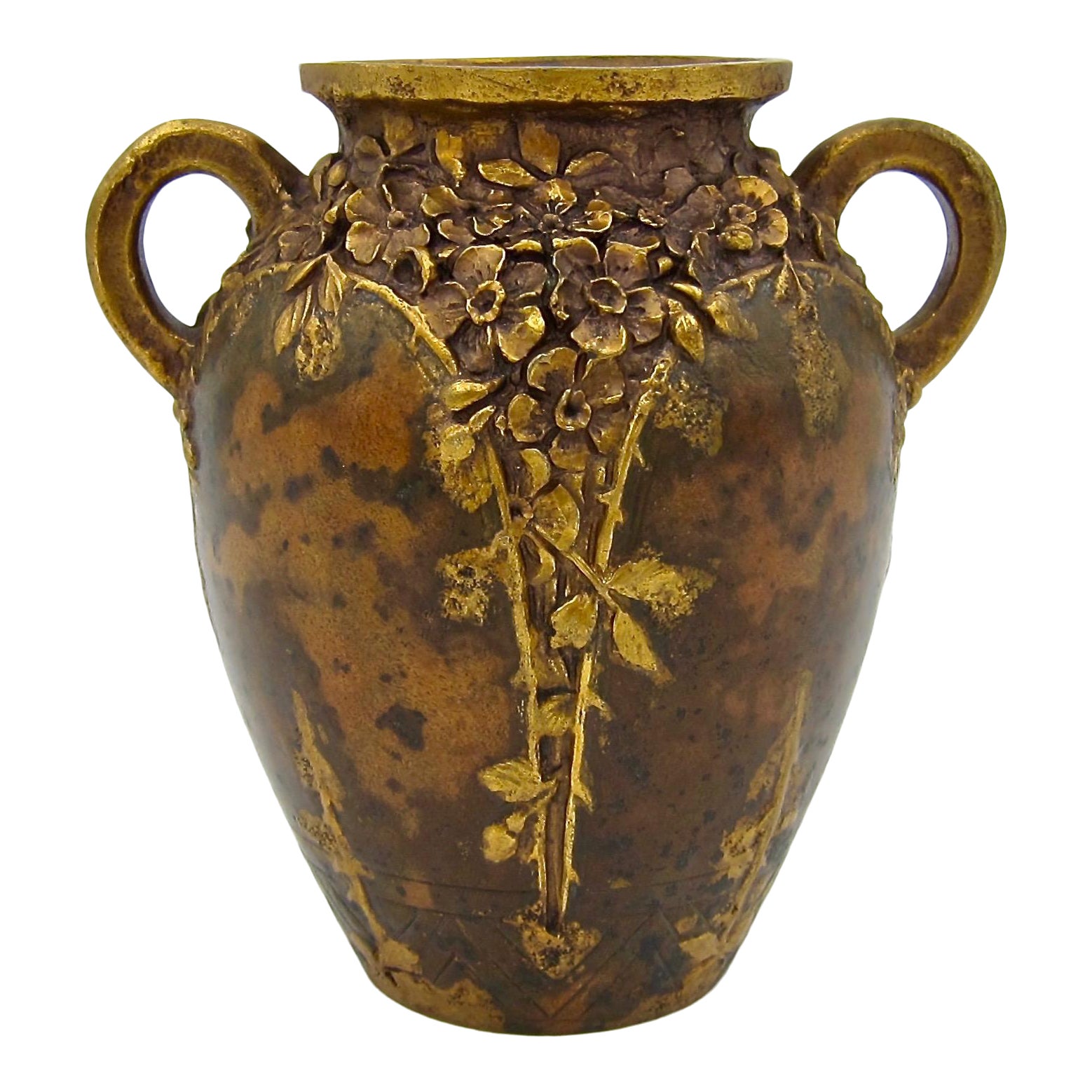 French Gilt Bronze Vase Louchet Chairish