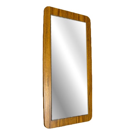 Vintage Teak Framed Mirror, Denmark, 1960s For Sale