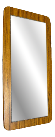 Vintage Teak Framed Mirror, Denmark, 1960s
