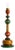, Large 1980s Table Lamp Made of Colorful Stained Pine Wood For Sale