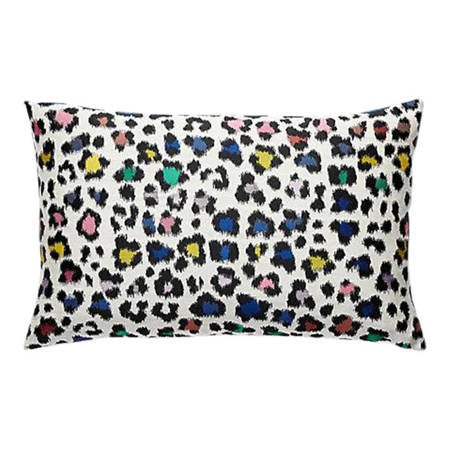 The House of Scalamandré Rosette Woven Lumbar Pillow, Disco For Sale