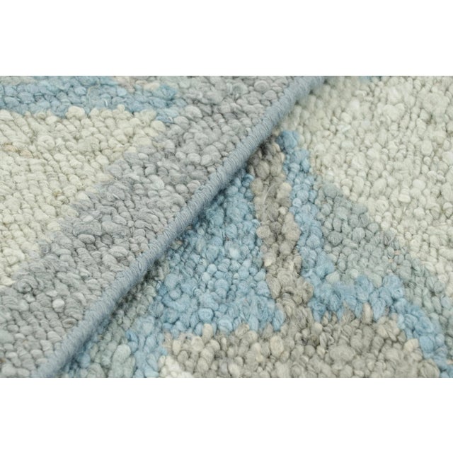 Textile Rug & Kilim's Scandinavian Style Rug in Blue With Geometric Patterns For Sale - Image 7 of 7