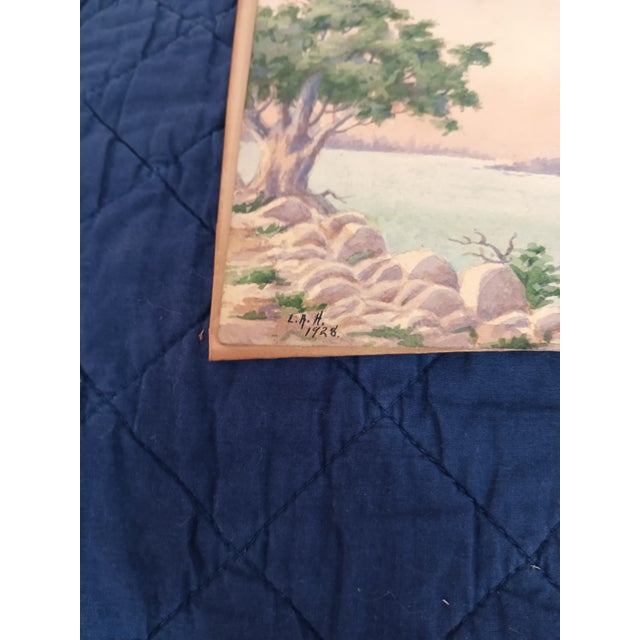 Impressionist 1920s Lillian A. Howard Listed Artist the Oat Field Santa Cruz, Ca Painting For Sale - Image 3 of 3