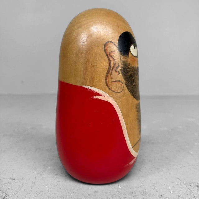 1970s Vintage Shōwa Daruma Kokeshi by Miyashita Hajime, Japan, 1970s For Sale - Image 5 of 10