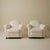 French Art Deco Upholstered Club Chairs, a Pair, With Sculptural Rounded Backs, 1930's For Sale - Image 4 of 10