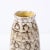 1960s Mid-Century Modernist White and Earth Toned Ceramic Vase With Spotted Banding For Sale - Image 5 of 13