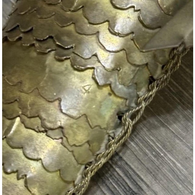 Brass Large Antique Judaica Brass Articulated Fish Besamim Spice Box For Sale - Image 8 of 12