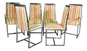1960s Mid-Century Sleek Dining Chairs - 6 Pieces