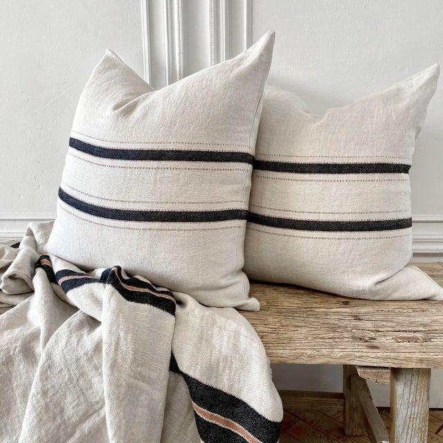 Mid-Century Modern Patagonia Stripe Pillow Cover For Sale - Image 3 of 7