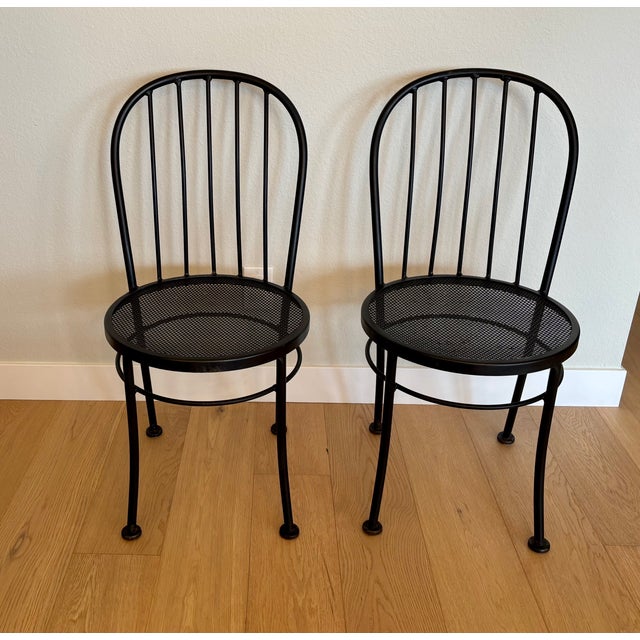 Vintage Woodward Wrought Iron Cafe Chairs - Set of 2 For Sale - Image 13 of 18