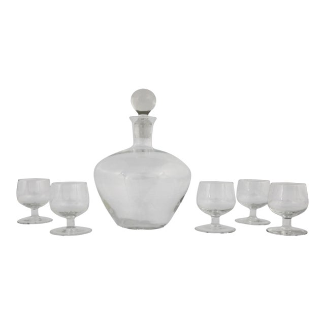 1950s Tinka Decanter Set with Five Glasses by A. D. Copier for Royal Leerdam Holland - Set of 6 For Sale