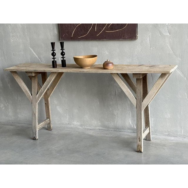 Rustic Early 20th Century French Rustic Console For Sale - Image 3 of 5