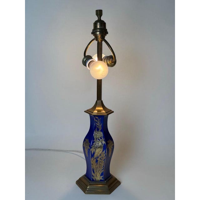 Porcelain and Brass Table Lamp from Rosenthal, Germany, 1920s For Sale - Image 18 of 18