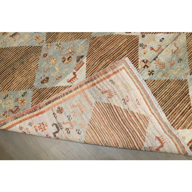 Folk Art Persian Gabbeh Rug no. j3316 For Sale - Image 11 of 11